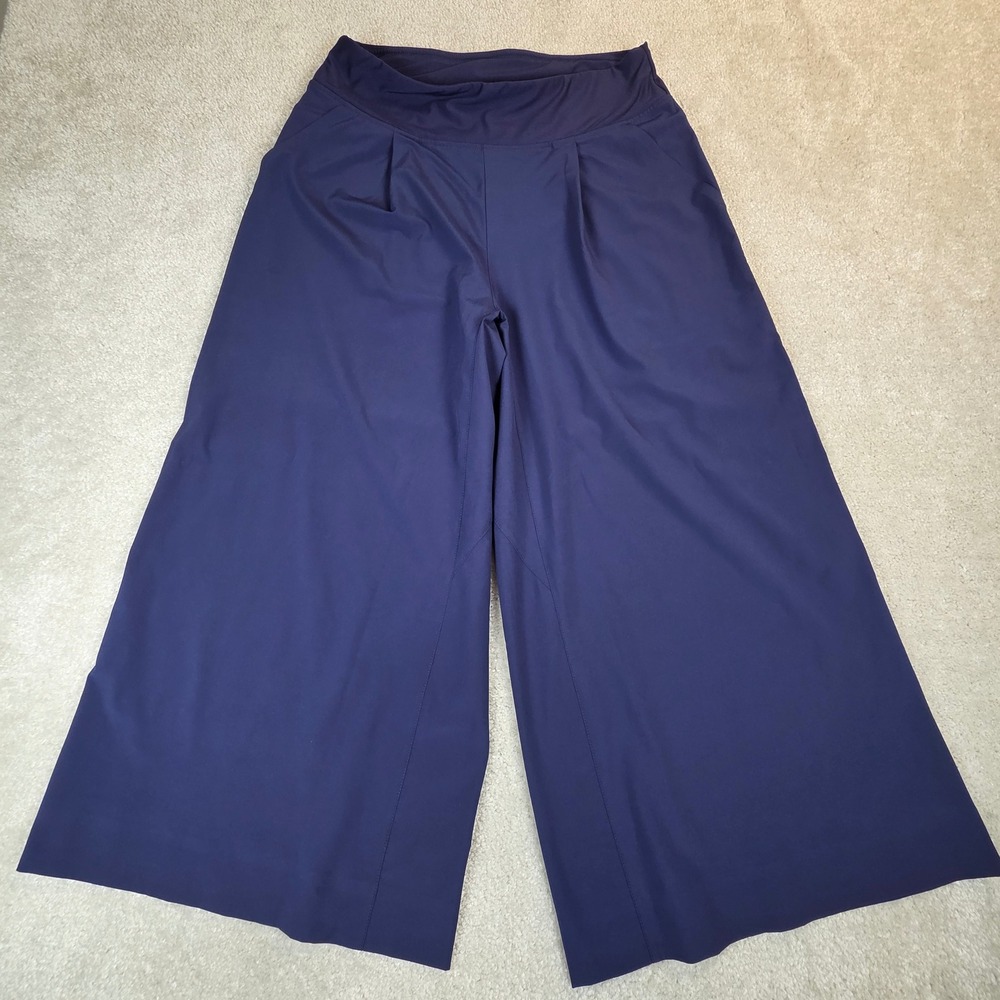 Title Nine Round Trip High Waisted Wide Leg Adjustable Pants Blue